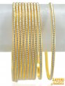 22 Kt Laser Bangles (8 Pcs) - Click here to buy online - 7,888 only..
