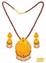 22 Kt Antique Temple Necklace Set - Click here to buy online - 3,327 only..