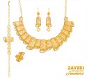 21Kt Gold Necklace Earring Set - Click here to buy online - 5,374 only..