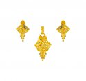 22kt Gold Two Tone  Pendant  Set - Click here to buy online - 693 only..