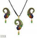 Peacock Pendant Set (Nizam Collection) - Click here to buy online - 2,405 only..