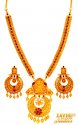 22 kt Traditional Temple Set - Click here to buy online - 8,221 only..