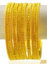 22K Gold Bangles Set of 6 - Click here to buy online - 7,082 only..