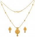 Click here to View - 22K Gold Necklace Earring Set 