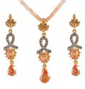 22K Gold Fancy Pendant Set - Click here to buy online - 1,903 only..