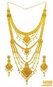 22kt gold Bridal Necklace Set - Click here to buy online - 10,524 only..