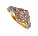 18K Gold Diamond Ring - Click here to buy online - 1,608 only..