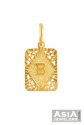 22K Gold initial B Pendant - Click here to buy online - 145 only..