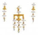 22Kt Gold Pendant And Earring Set - Click here to buy online - 1,059 only..
