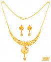 22 kt two tone Necklace Set - Click here to buy online - 1,714 only..