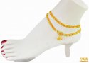 22Kt Gold  Anklets (2 PC) - Click here to buy online - 1,965 only..