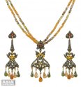 Victorian Polki Pendant Set - Click here to buy online - 3,163 only..