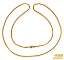 Click here to View - 22Kt Skinny Foxtail Gold Chain  