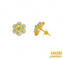 Click here to View - 22 Kt Gold Turquoise Earrings  
