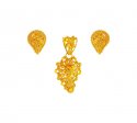 Click here to View - 22k Yellow Gold Fancy Pendant Set 
