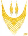 22K Yellow Gold Necklace Set - Click here to buy online - 6,083 only..