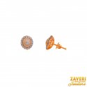 18Kt Rose Gold Diamond Earrings - Click here to buy online - 2,030 only..