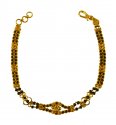 22K Gold Black Beads Bracelet - Click here to buy online - 874 only..