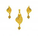22karat Gold Two Tone  Pendant  Set - Click here to buy online - 642 only..