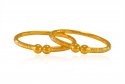 22 Karat Gold Two Tone Kada (Pair) - Click here to buy online - 1,170 only..