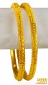 22k Gold Filigree Bangles(set of 2) - Click here to buy online - 3,077 only..