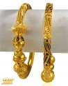22 Kt Gold Meeankari Pipe Kadas - Click here to buy online - 5,182 only..