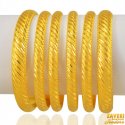22K Gold  Bangles Set(set of 6) - Click here to buy online - 5,489 only..