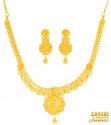 22 Karat Gold Necklace Set - Click here to buy online - 2,515 only..