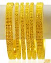 22K Gold Bangles Set (6 PC) - Click here to buy online - 6,641 only..