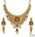 22k Exclusive Kundan Necklace Set - Click here to buy online - 13,604 only..
