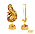Peacock Exclusive Jhumki Earrings - Click here to buy online - 3,455 only..
