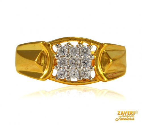 22 Karat Gold Signity Ring for Men 