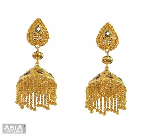 Fancy Chandelier Earrings 22Kt Fancy Chandelier Earrings 22Kt