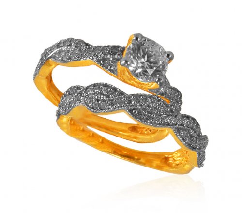 22kt Gold Designer Braided Ring 