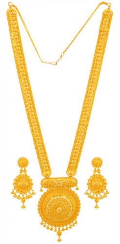 22k Yellow Gold Necklace Set 