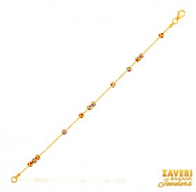 22Kt Gold Meenakari Bracelet ( 22K Ladies Bracelets )
