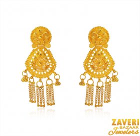 22k gold Filigree Earring ( 22K Gold Earrings )