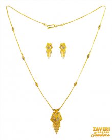 22 Kt Gold Two Tone Necklace Set