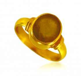 22 KT Gold Yellow Sapphire Ring ( Gemstone Rings )