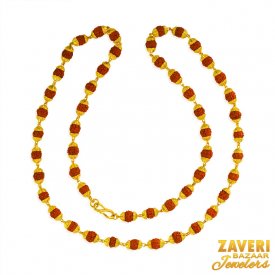 22 Karat Gold Rudraksh Mala  ( Mens Gold Chain )