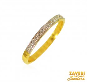 22kt Gold CZ Band ( Stone Rings )