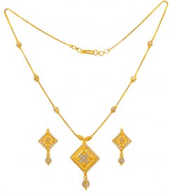 22k Gold Two Tone Necklace