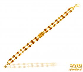 22K Gold OM & Ganesh Bracelet