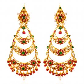 22Kt Gold Chand Bali Earrings