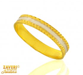 22 Kt Gold Band (Rhodium Plated)