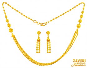 22KT Gold Layered Necklace Set