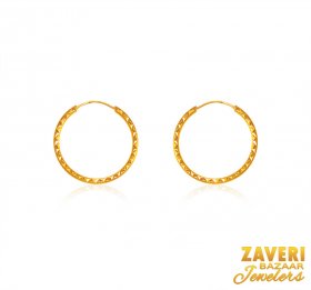 22K Gold Hoop Earrings 