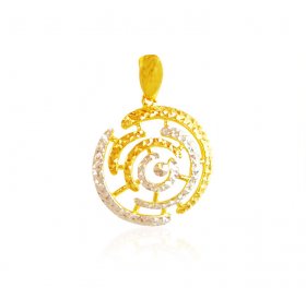 22 Kt Gold Two Tone Pendant