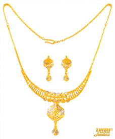 22 kt two tone Necklace Set