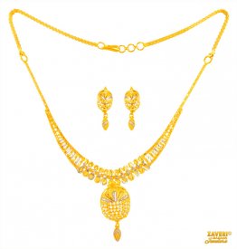 22 kt two tone Gold Necklace Set